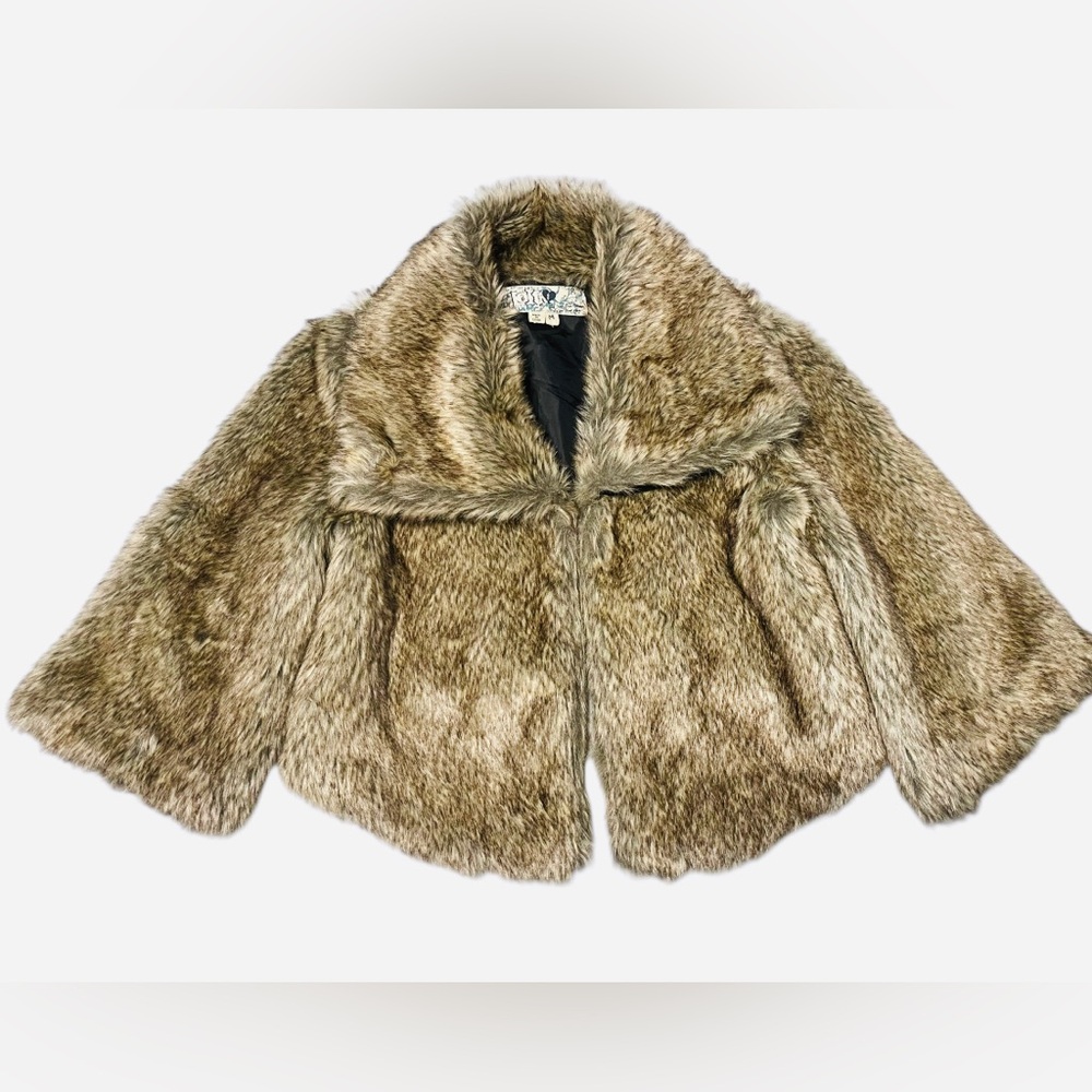 Jolt Faux Fur Jacket in Tan